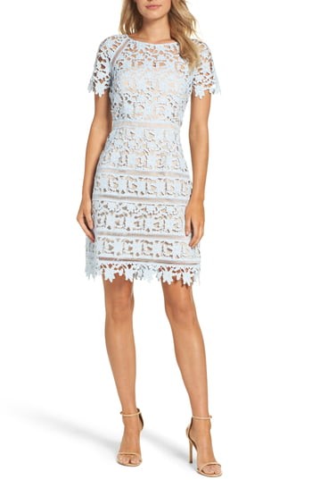 Women's Eliza J Crochet Overlay Dress | Nordstrom