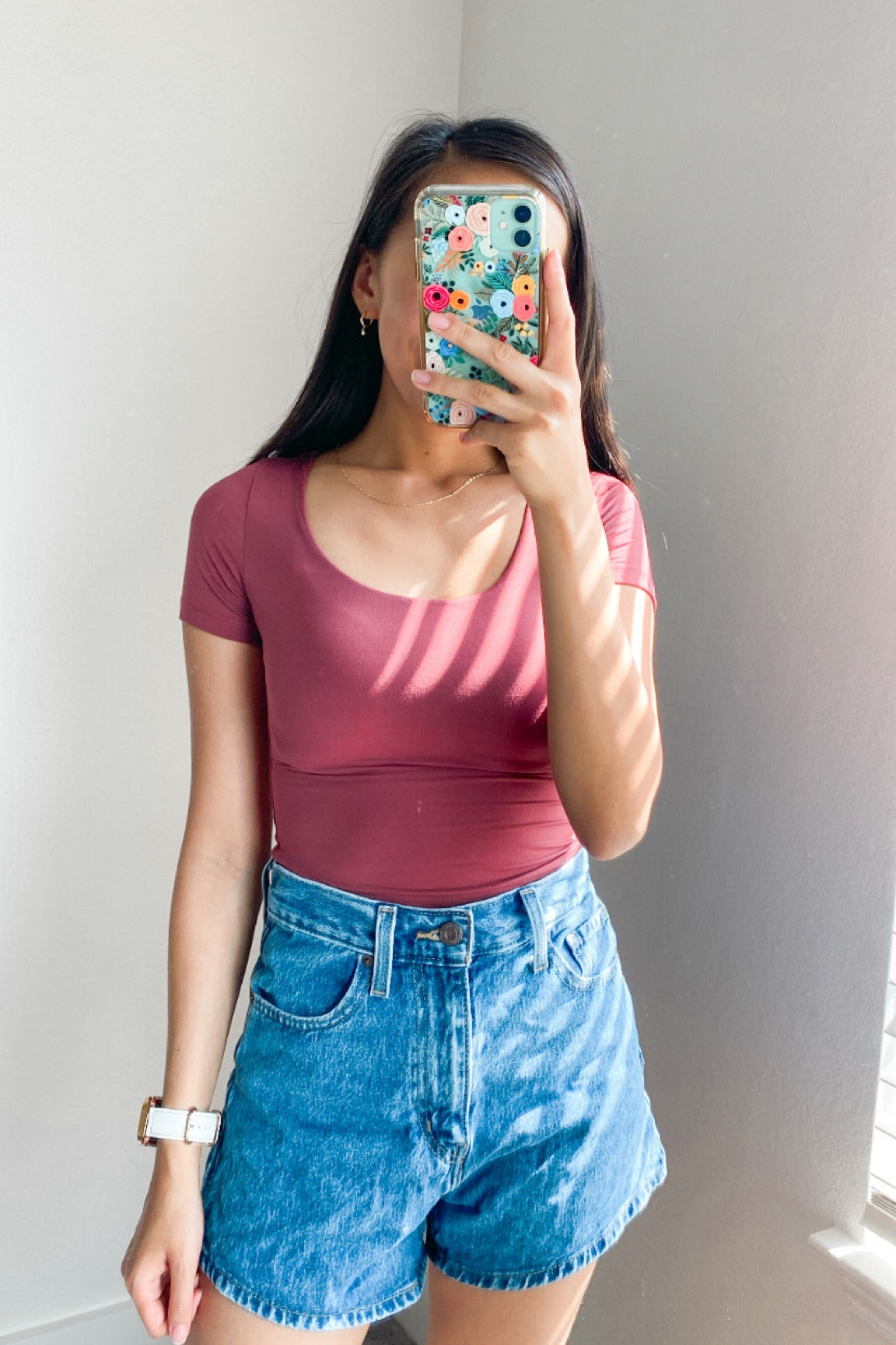 Top (XS, color is Marsala), shorts (25), Amazon fashion, amazon basics, Levi’s shorts, Levi’s denim, summer fashion, seamless tee 

#LTKSeasonal #LTKFind #LTKunder50