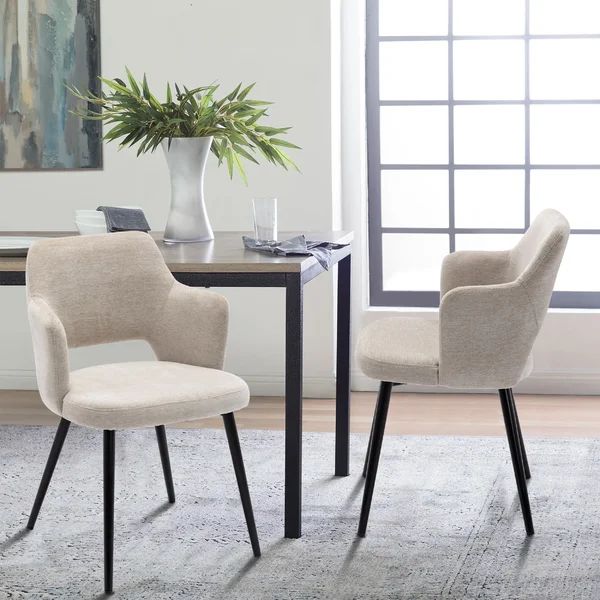 Iliomar Velvet Upholstered Dining Chair (Set of 2) | Wayfair North America