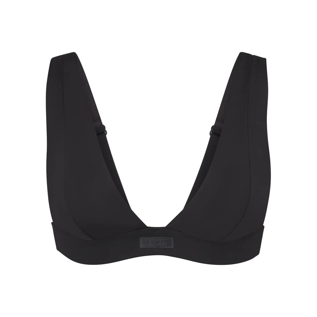 SWIM PLUNGE BIKINI TOP | ONYX | SKIMS (US)