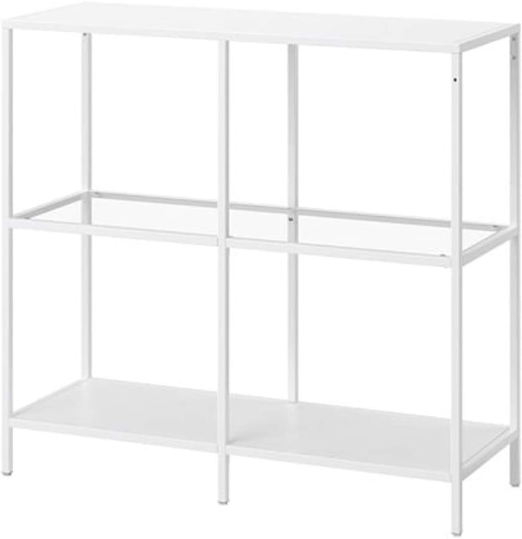 IKEA Vittsjo Shelf Unit White Glass 103.058.02 Size 39 3/8x36 5/8" | Amazon (US)