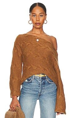 House of Harlow 1960 x REVOLVE Elaina Braided Sweater in Taupe from Revolve.com | Revolve Clothing (Global)