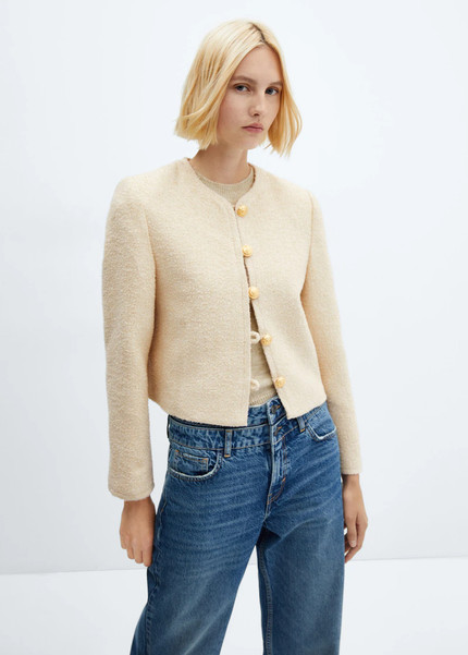 Click for more info about Tweed jacket with jewel buttons - Women | Mango USA
