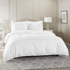Nestl White Duvet Cover King Size - Soft King Duvet Cover Set, 3 Piece Double Brushed Duvet Cover wi | Amazon (US)