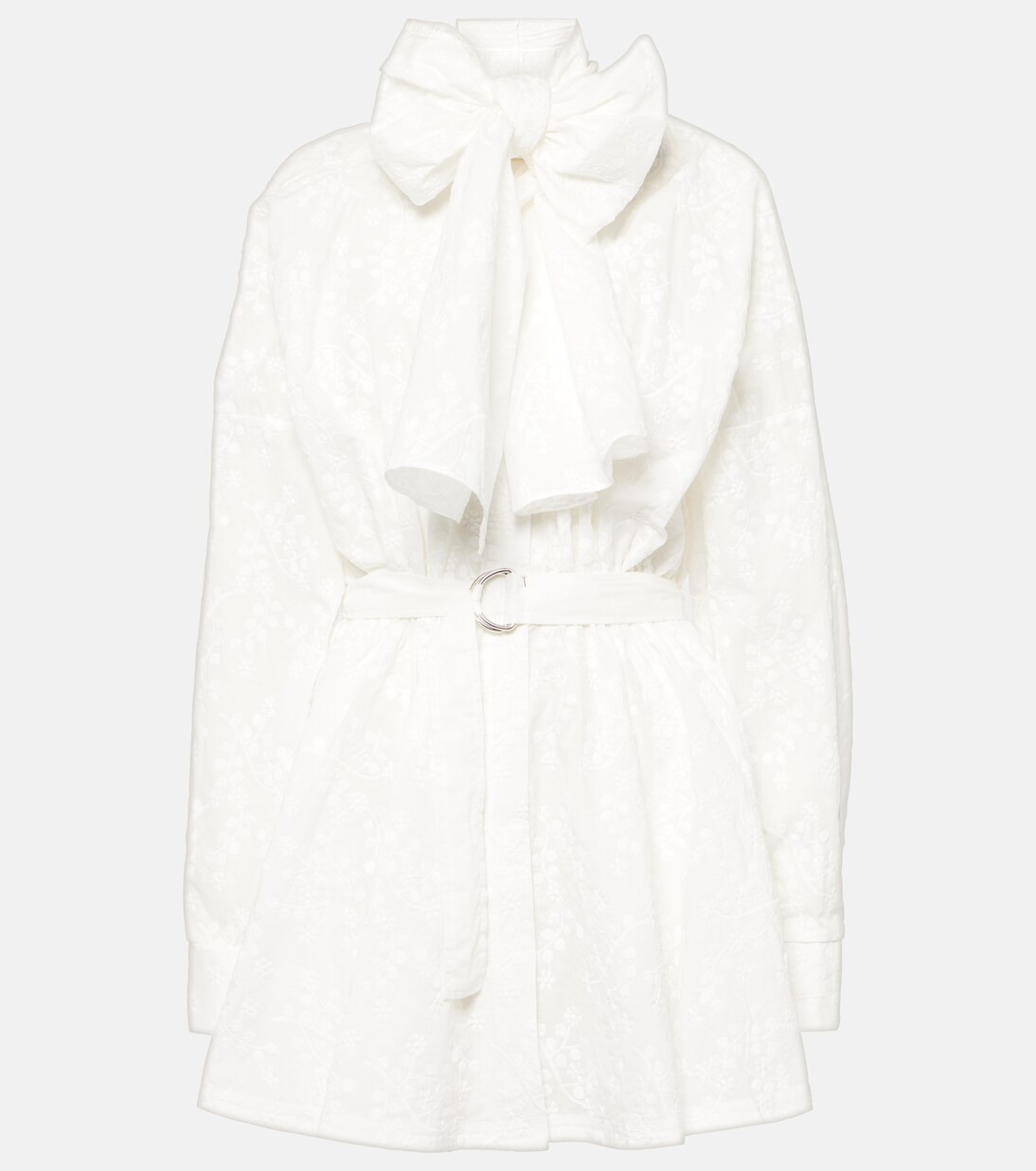 Bow-detail embroidered cotton minidress | Mytheresa (DACH)