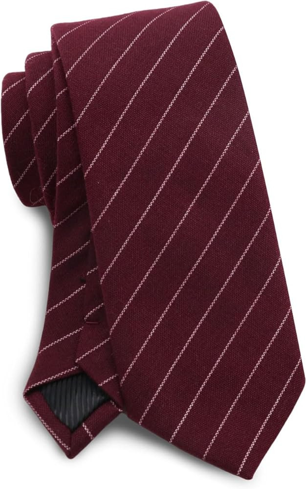 Cotton Striped Ties for Men, Linen Men's Neckties Classic Skinny Mens Ties for Business College W... | Amazon (US)
