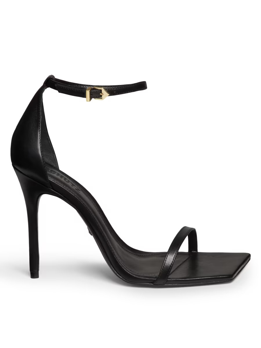 Jenna 100MM Stiletto Leather Sandals | Saks Fifth Avenue