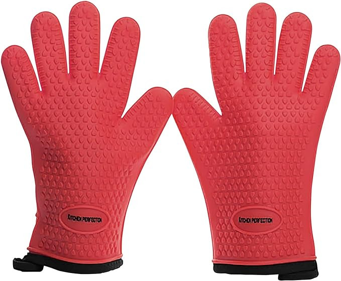 KITCHEN PERFECTION Silicone Smoker Oven Gloves -Extreme Heat Resistant BBQ Gloves -Handle Hot Foo... | Amazon (US)
