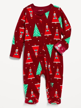 Unisex Sleep & Play Matching Print 2-Way-Zip Footed One-Piece for Baby | Old Navy (US)