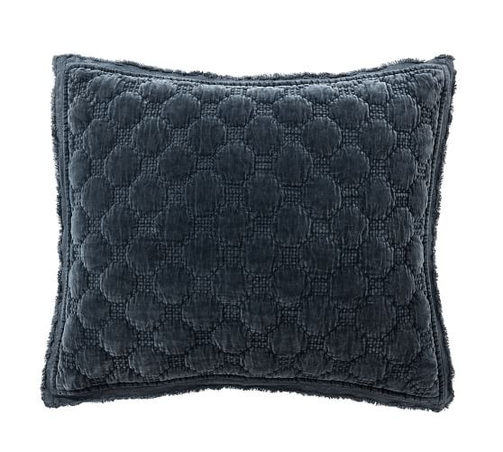 Velvet Lattice Handcrafted Quilted Sham | Pottery Barn (US)