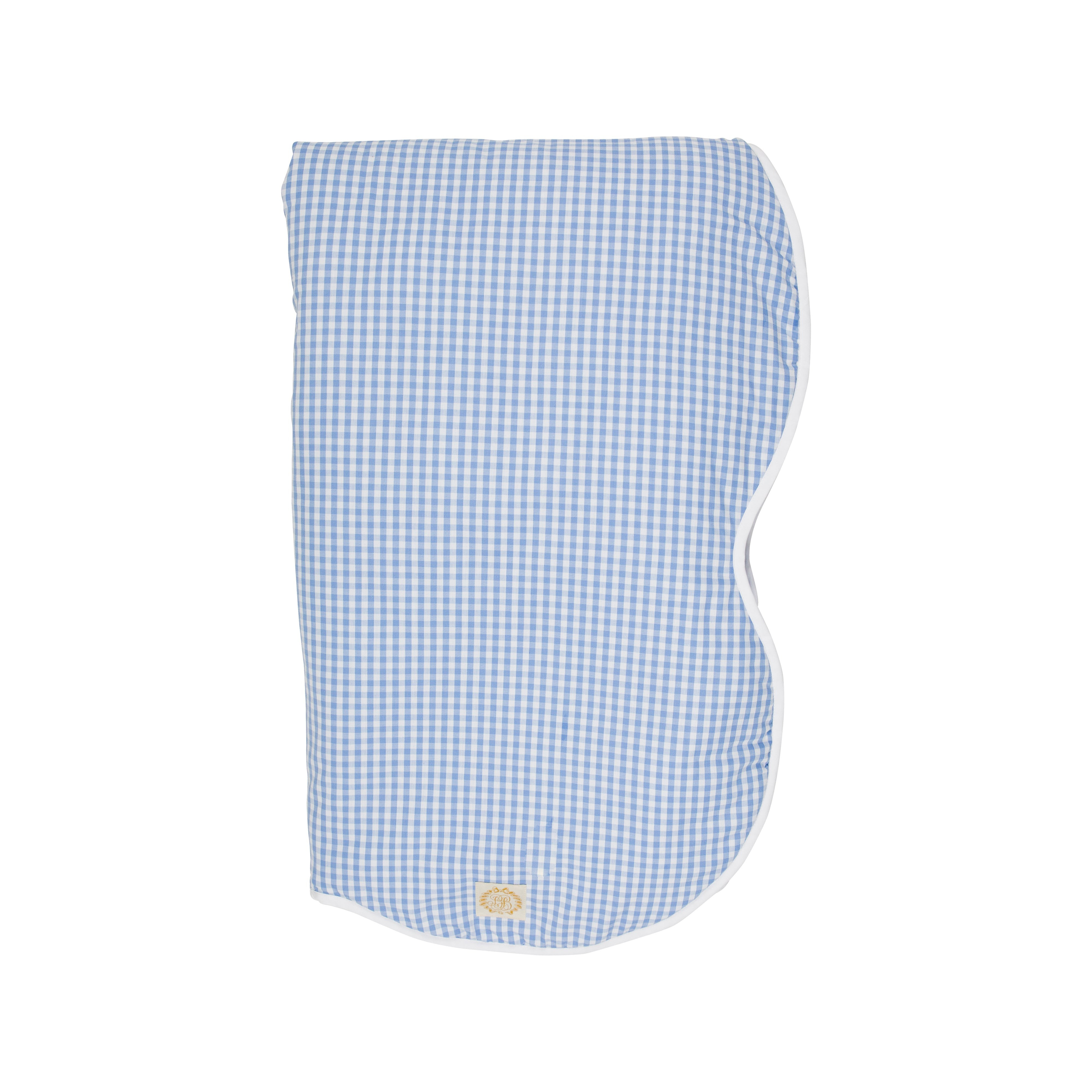 Tummy Time Throw - Park City Periwinkle Check with Worth Avenue White | The Beaufort Bonnet Company