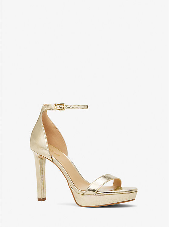 Margot Metallic Platform Sandal | Michael Kors US