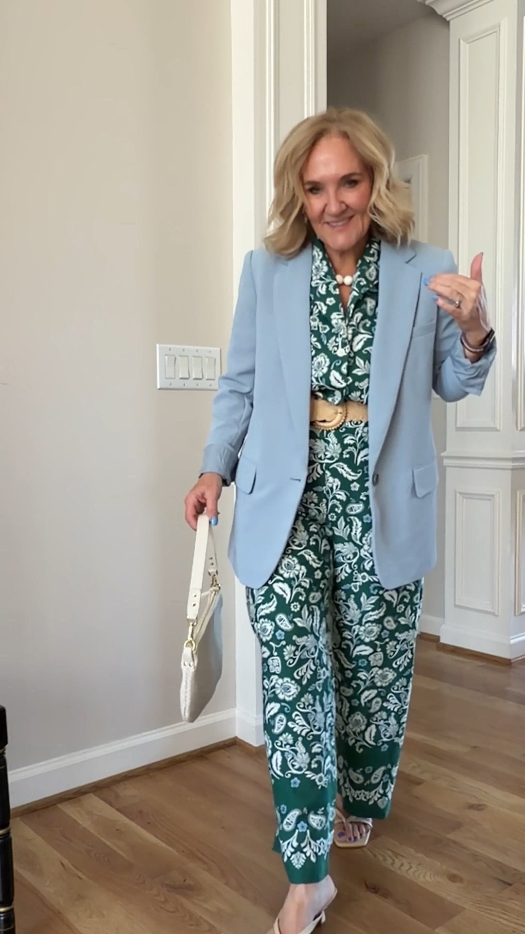 Blazer size 6
Top and pants size 8 petite 

#LTKOver40 #LTKPetite #LTKSaleAlert