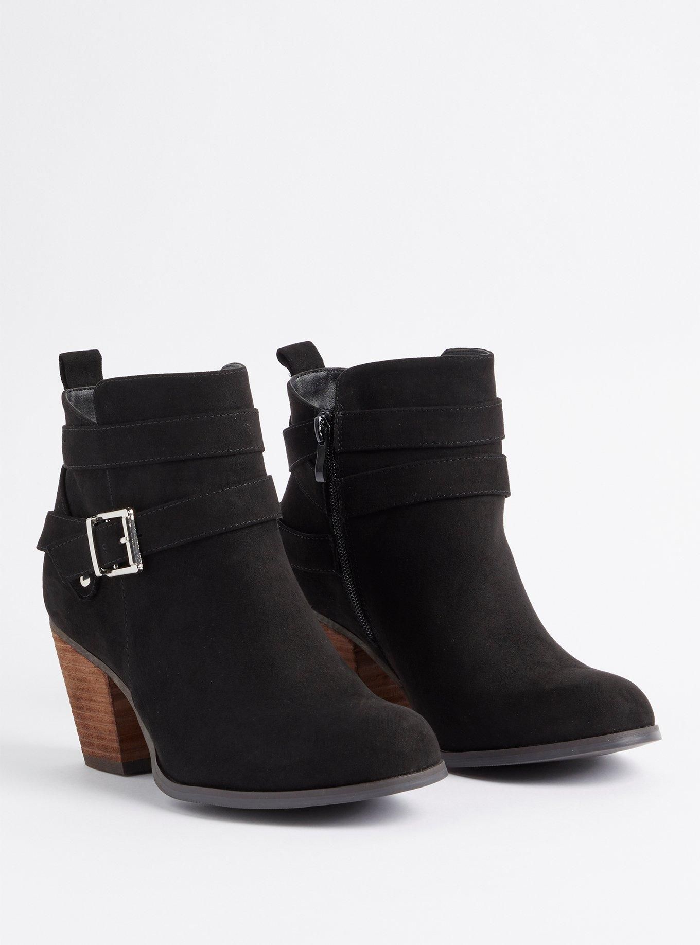 Stacked Ankle Bootie - Black (WW) | Torrid (US & Canada)