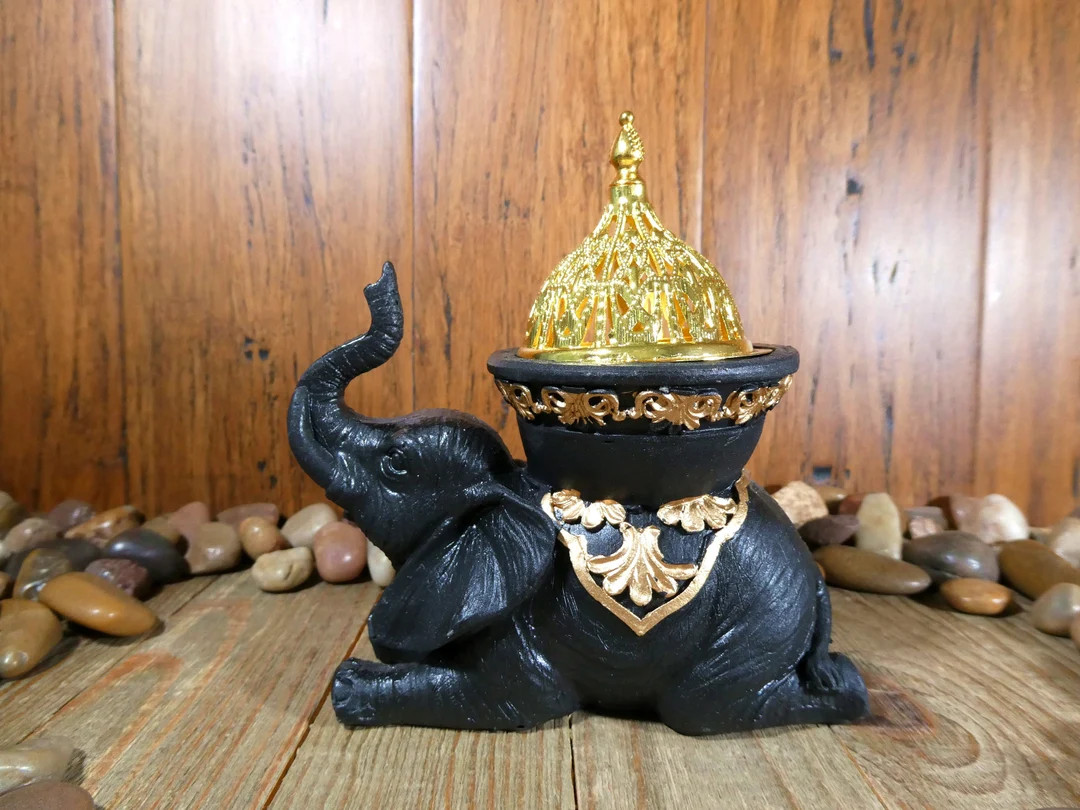 Black Elephant Incense Burner - Incense Burner, Incense Holder, Ash Catcher, Incense, Meditation,... | Etsy (US)
