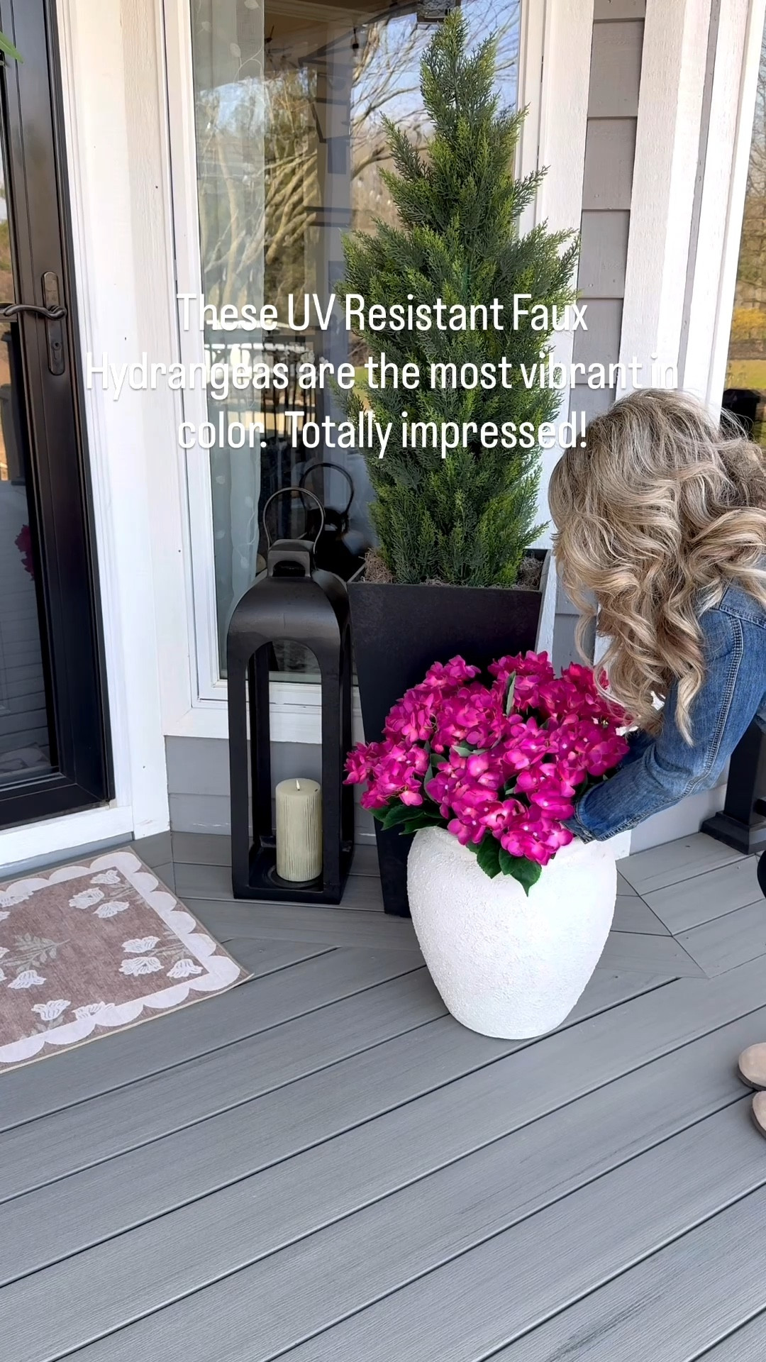Spring Porch Hydrangea Styling You’ll Want to Copy 🌸

Follow @farmtotablecreations on Instagram for more home finds 🤍

This is your sign that faux can look this good 😍 These UV resistant silk hydrangeas are the real star of my spring porch—they’re full, vibrant, and stay that way even in the sun (no fading, no watering, no maintenance 🙌🏼). Paired with the black lanterns, greenery, and a simple wreath, it gives that fresh, welcoming look without overcomplicating anything.

If you want that always-in-bloom porch moment… these are it 🤍

#outdoordecor #porchdecor #planters #outdoorplanters #frontporchdecor

#LTKHome #LTKSaleAlert