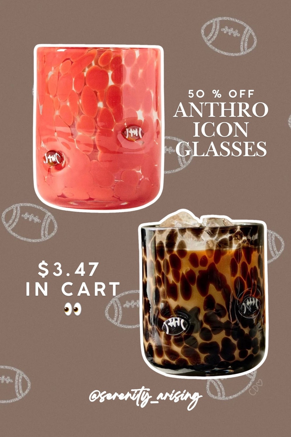 Football season is right around the corner! Perfect for Gameday cocktails 🏈 Snag them while they are still in stock!  #anthro #ivonglasses #gameday #footballseason

#LTKSaleAlert