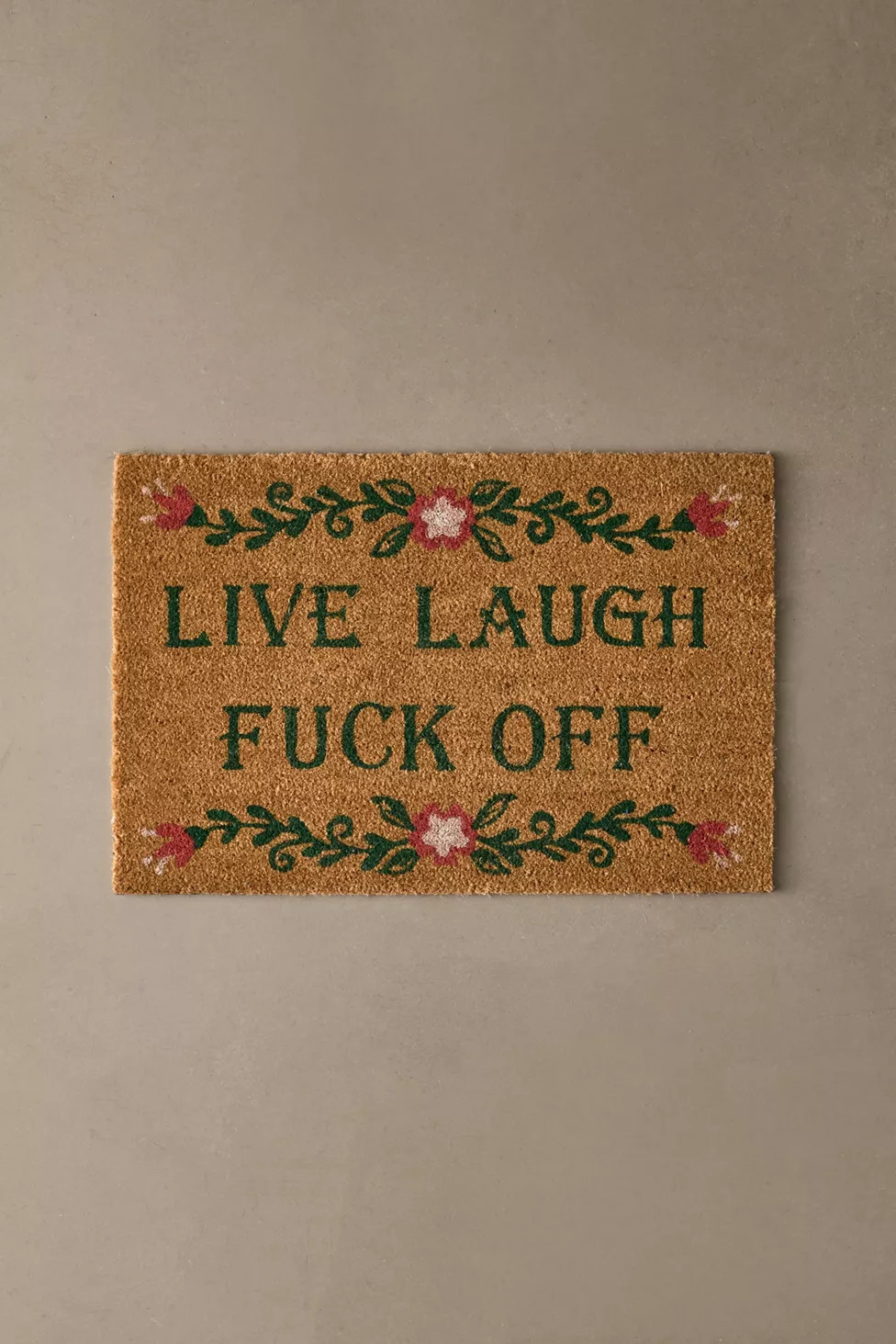 Live Laugh F Off Coir Doormat | Urban Outfitters (US and RoW)