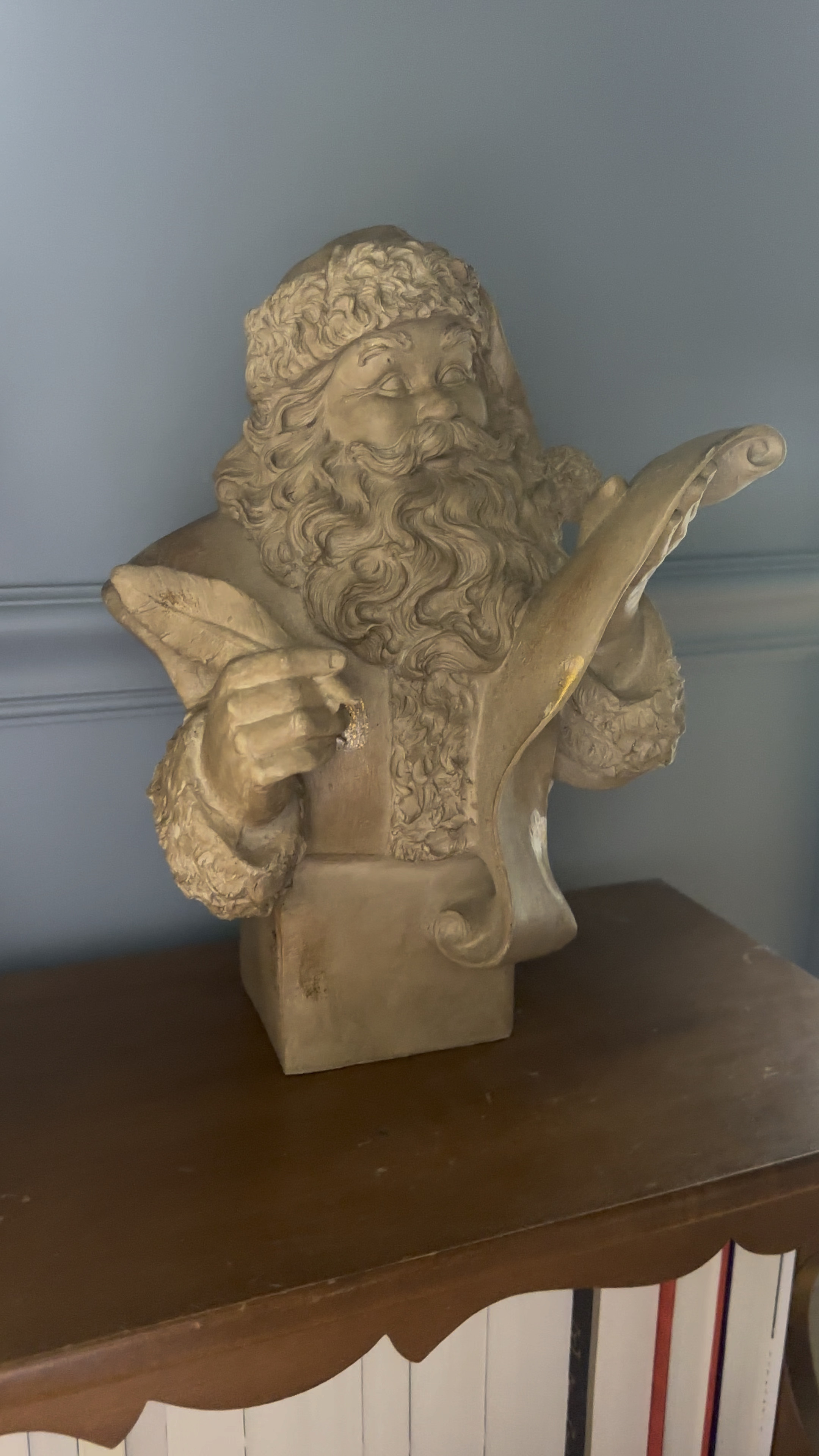 Christmas decor
Holiday decor
At home
Vintage santa sculpture 

#LTKSeasonal #LTKHoliday