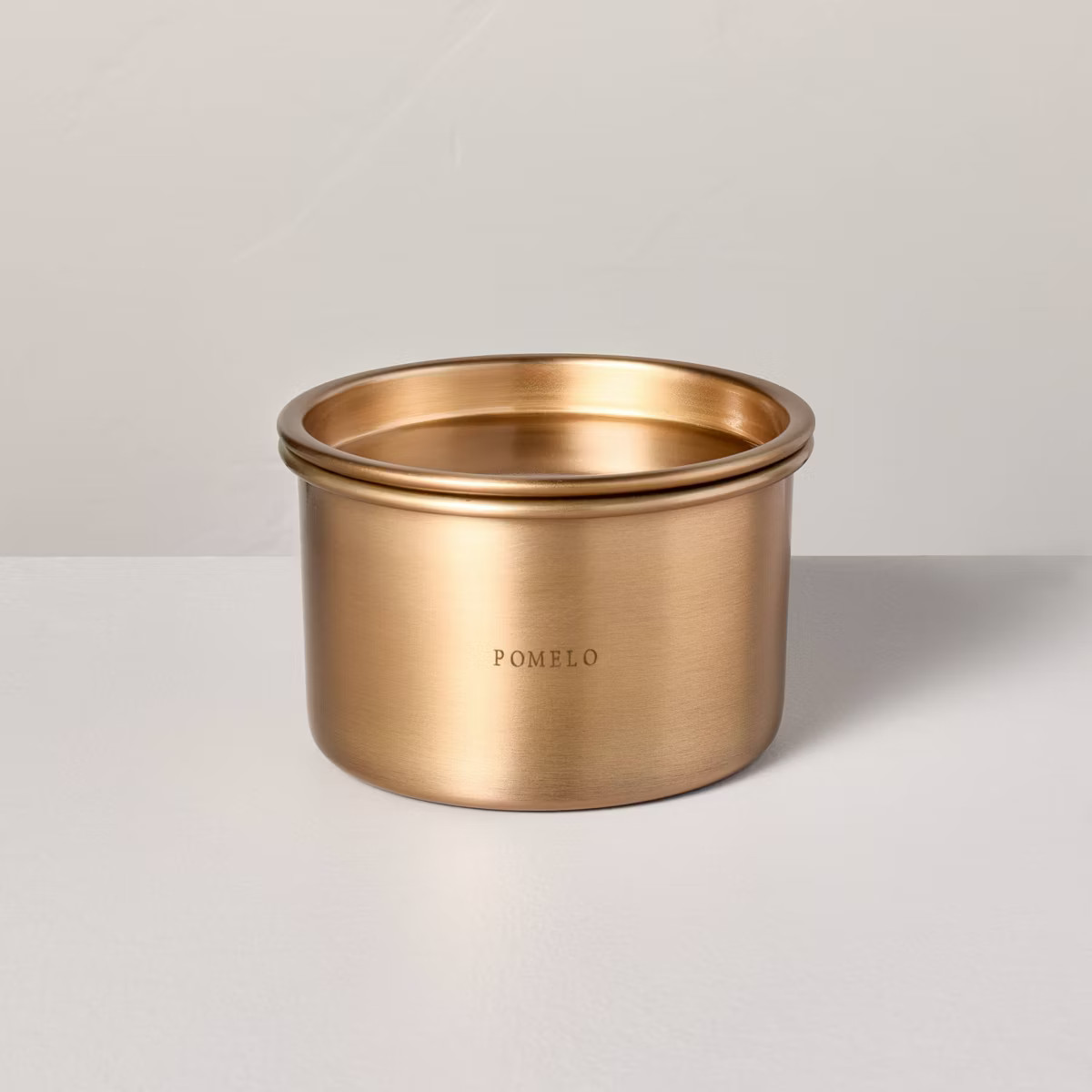 Lidded Metal Pomelo 4-Wick Jar Candle Brass Finish 20oz - Hearth & Hand™ with Magnolia | Target