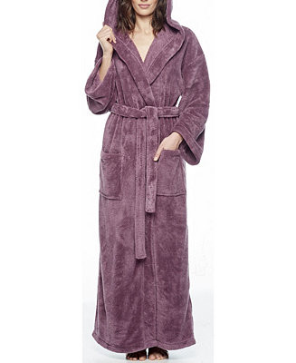 ARUS Women's Hooded Full Ankle Length Premium Fleece Bathrobe - Macy's | Macy's
