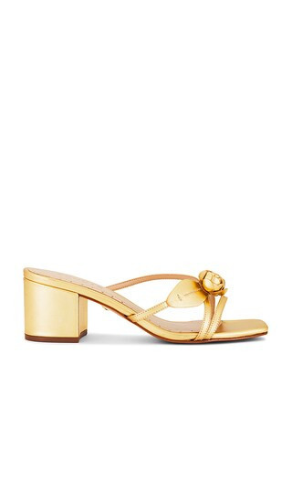 Schutz Alma Mule in Metallic Gold. - size 6.5 | Revolve Clothing (Global)