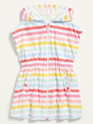 Hooded Loop-Terry Zip-Front Swim Cover-Up for Toddler Girls | Old Navy (US)