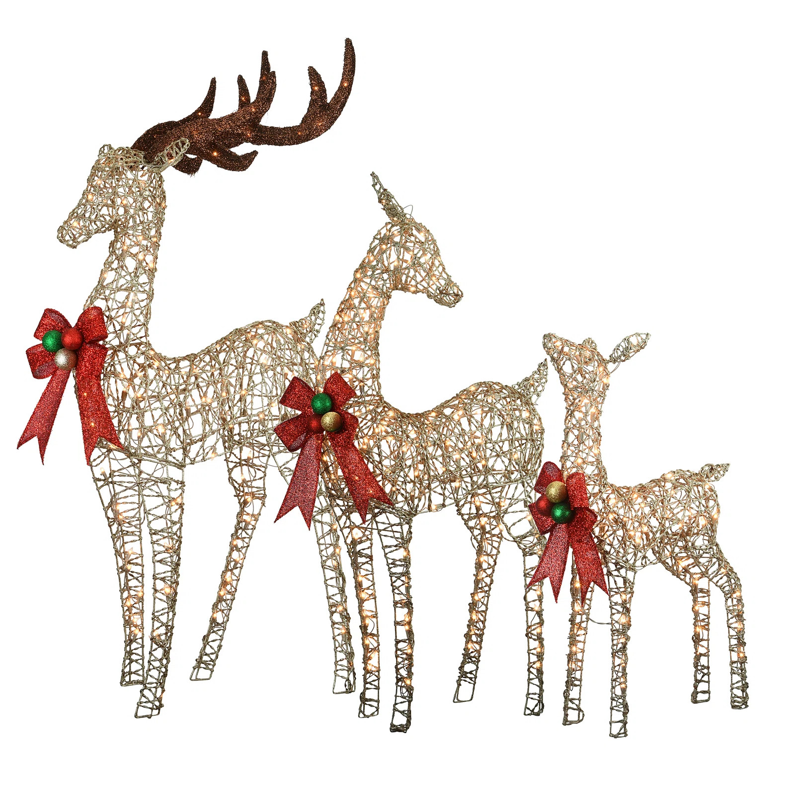 3 Piece Deer Family Assortment Lighted Display Set | Wayfair North America