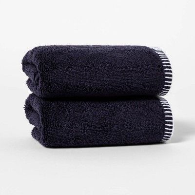 2pk Whip Stitch Border Hand Towel Set - Threshold™ | Target