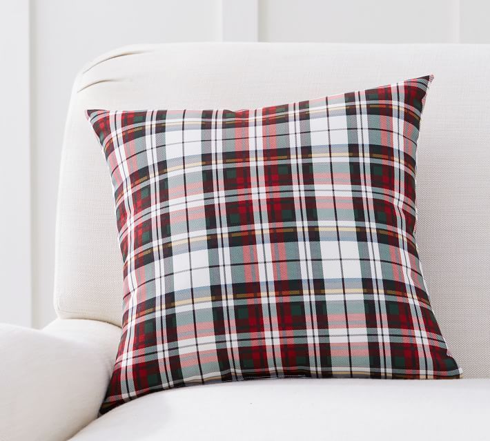 Denver Plaid Indoor/Outdoor Pillow | Pottery Barn (US)