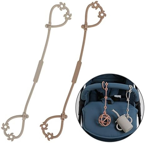 Baby Sippy Cup Holder Strap, Food Grade Stretchable Silicone Toy Pacifier Safety Straps for Stroller | Amazon (US)