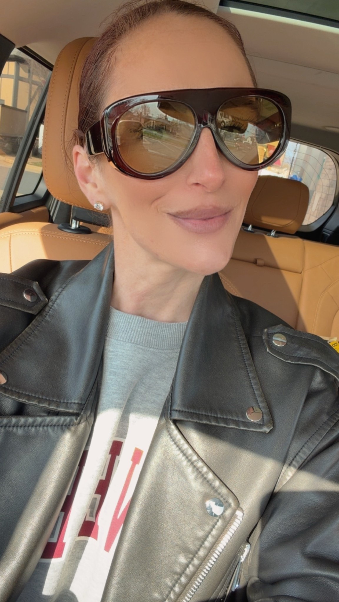 Oversized shield sunglasses are having a major moment right now—and this pair gives that elevated, designer-inspired look without the price tag. Think bold, modern, and effortlessly chic.

I love how these instantly elevate even the simplest outfit (leather jacket + sweatshirt = done). The oversized shape adds drama while still feeling wearable for everyday—especially for driving, errands, or casual styling days.

If you’ve been seeing those luxury shield frames everywhere, this is your sign to grab the affordable version 🤍

#LTKStyle #LTKUnder50 #LTKAccessories #SunglassesStyle #AffordableFashion #EverydayStyle #MinimalChic #StreetStyleLook #ElevatedBasics #StyleOnABudget


#LTKSaleAlert #LTKootd