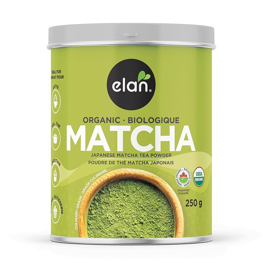 ELAN Organic Japanese Matcha Green Tea Powder, Non-GMO, Vegan, Gluten-Free, Kosher 250g | Amazon (CA)