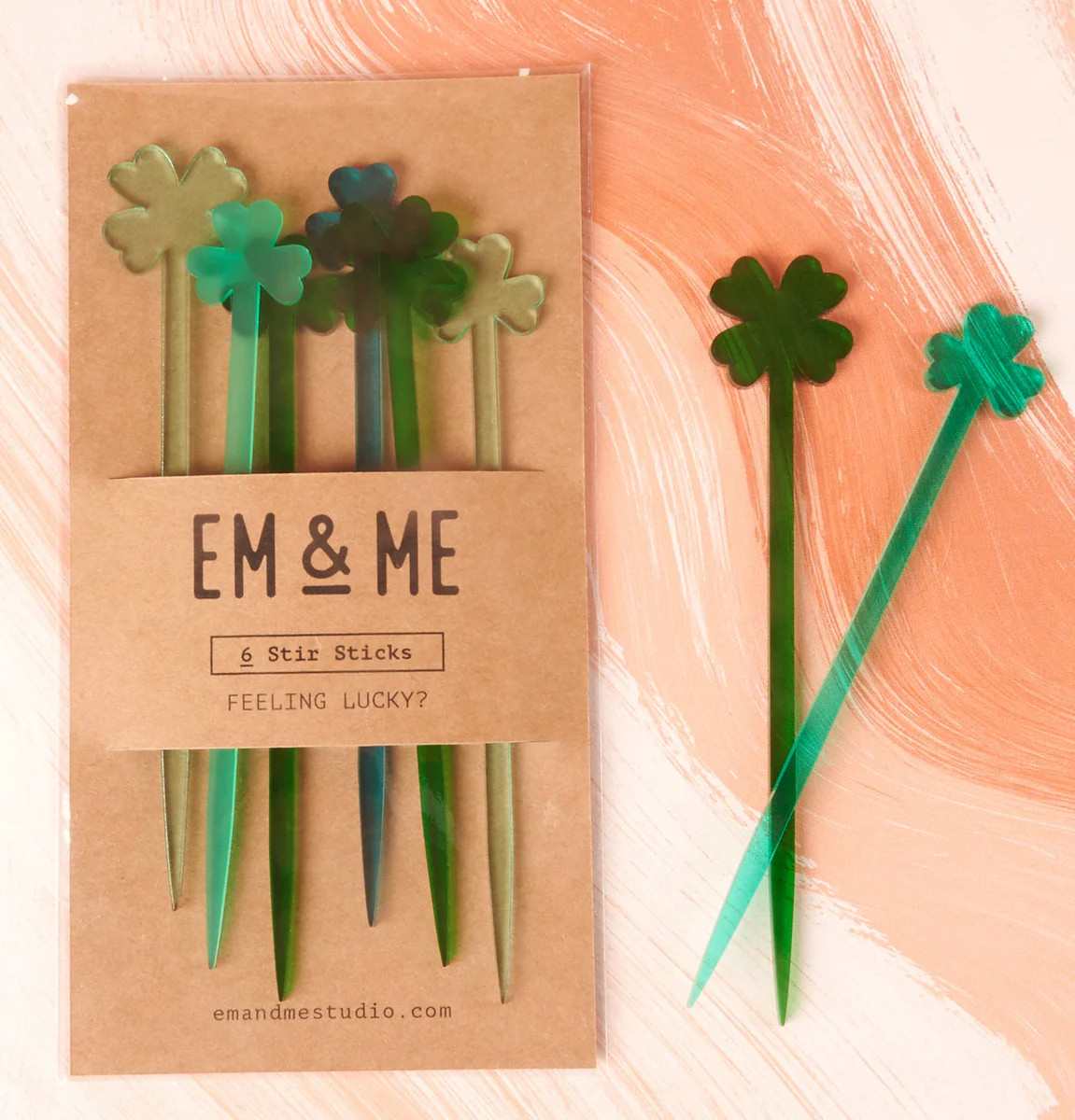 Feeling Lucky Stir Sticks (Set of 6) | Ellie and Piper