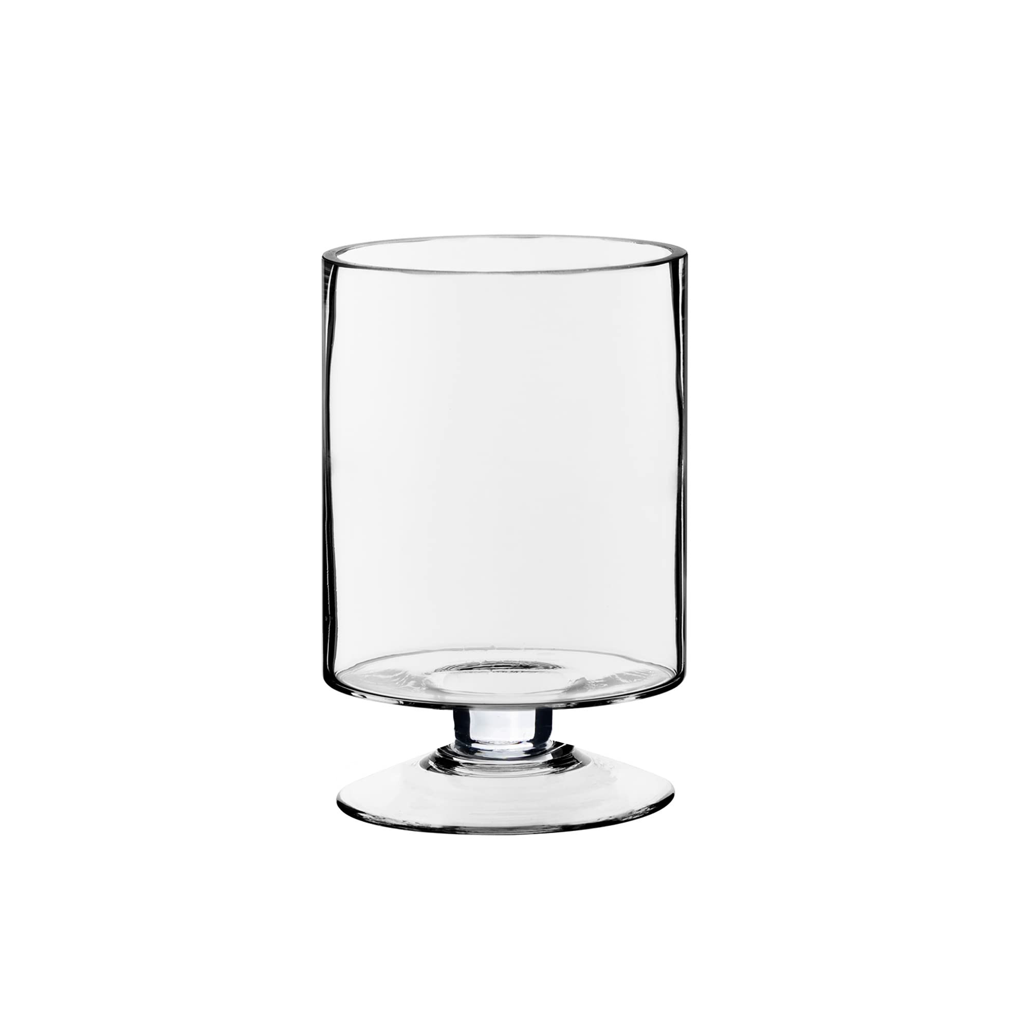 CYS EXCEL Glass Hurricane Pillar Candle Holder (H:8" W:4.75") | Multiple Size Choices Short Stem ... | Amazon (US)