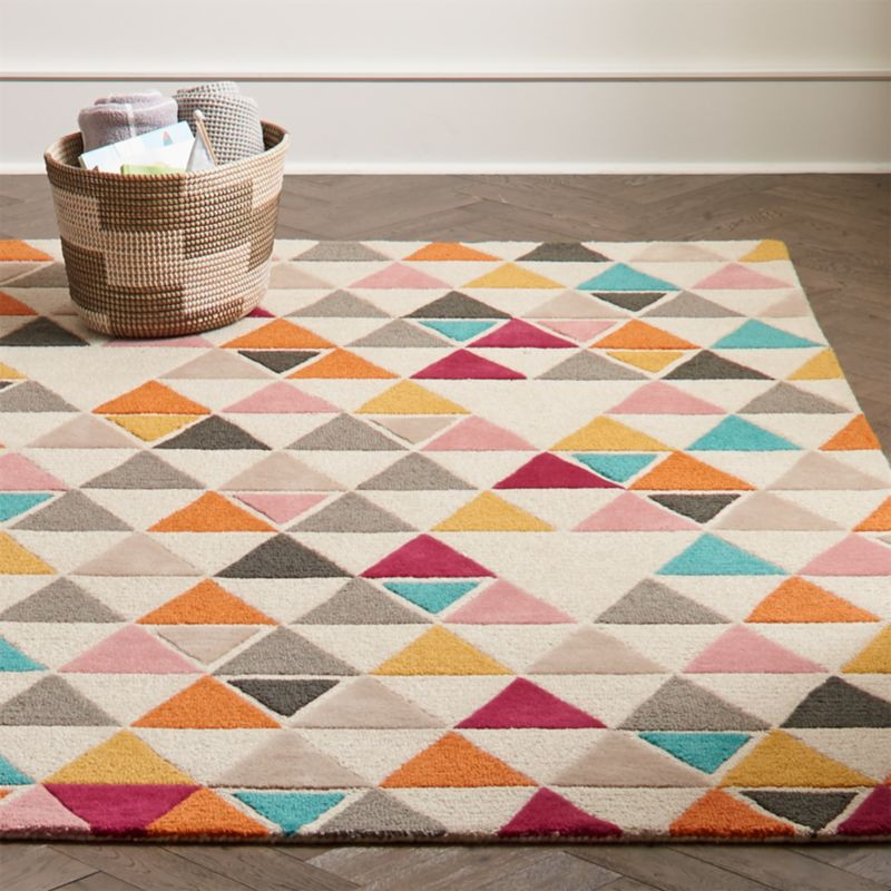 Totally Triangular Kids Rug | Crate and Barrel | Crate & Barrel