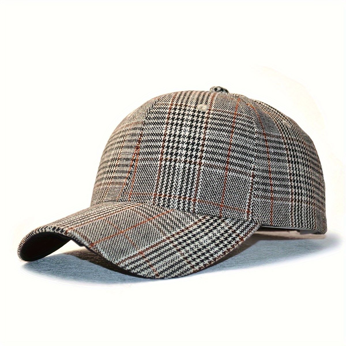 Unisex Classic Houndstooth Baseball Cap Breathable Sun Hat For Spring And Autumn Vintage Plaid Co... | Temu Affiliate Program