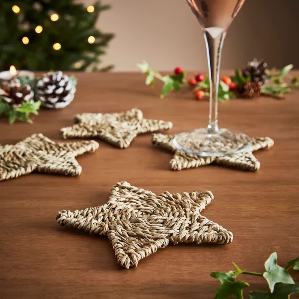 Set of 4 Star Woven Coasters | Dunelm (migrated)