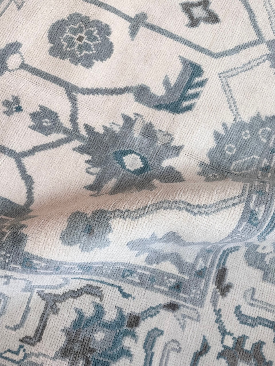 Inverness Blue Modern Oushak | DFW Textile Sourcing