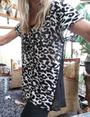 Sass & Bide "Love Blood" Leopard Print Tee Tank Top sz XS | eBay AU