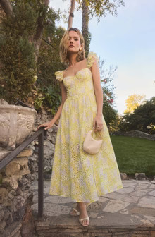 Wedelia Eyelet Bustier Midi Dress | ASTR The Label (US)