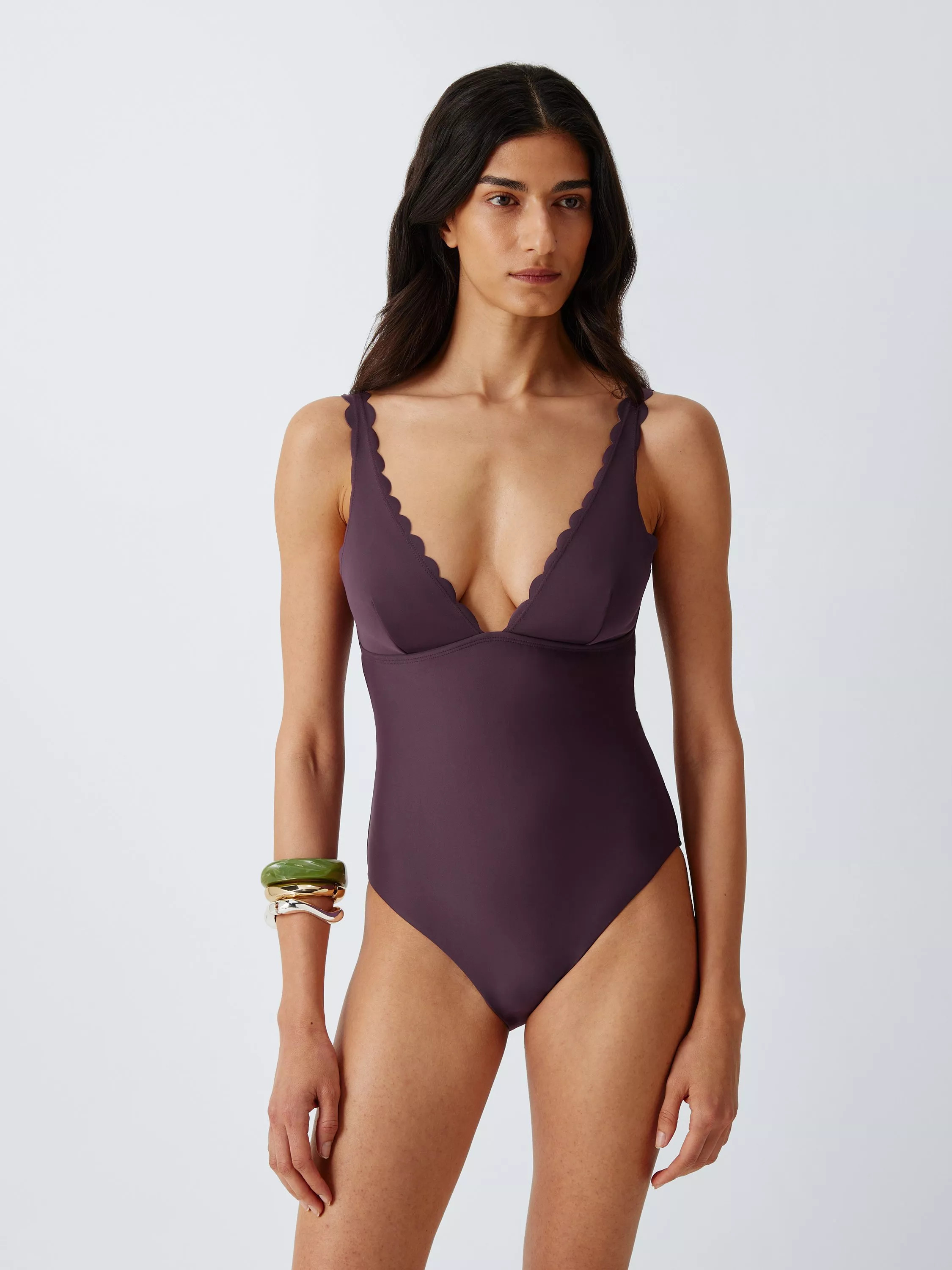 John Lewis Scalloped Swimsuit | John Lewis (UK)