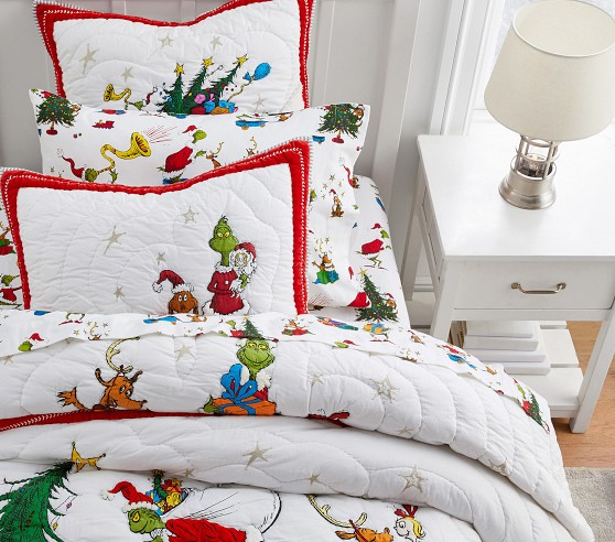 Dr. Seuss's The Grinch™ Quilt & Shams | Pottery Barn Kids