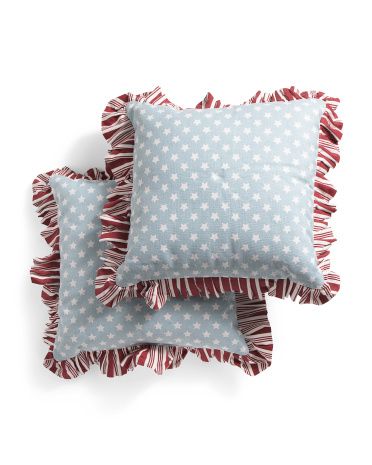 2pc Americana Ruffle Pillows | TJ Maxx