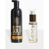 SOSUBYSJ Dripping Gold Luxury Ultra Dark Mousse and Tanning Drops Bundle (Worth £35) | PrettyLittleThing UK