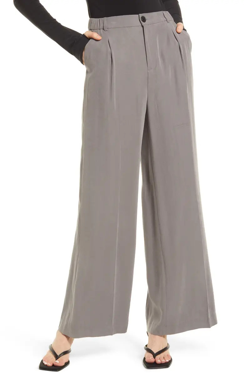 Twill Wide Leg Trousers | Nordstrom