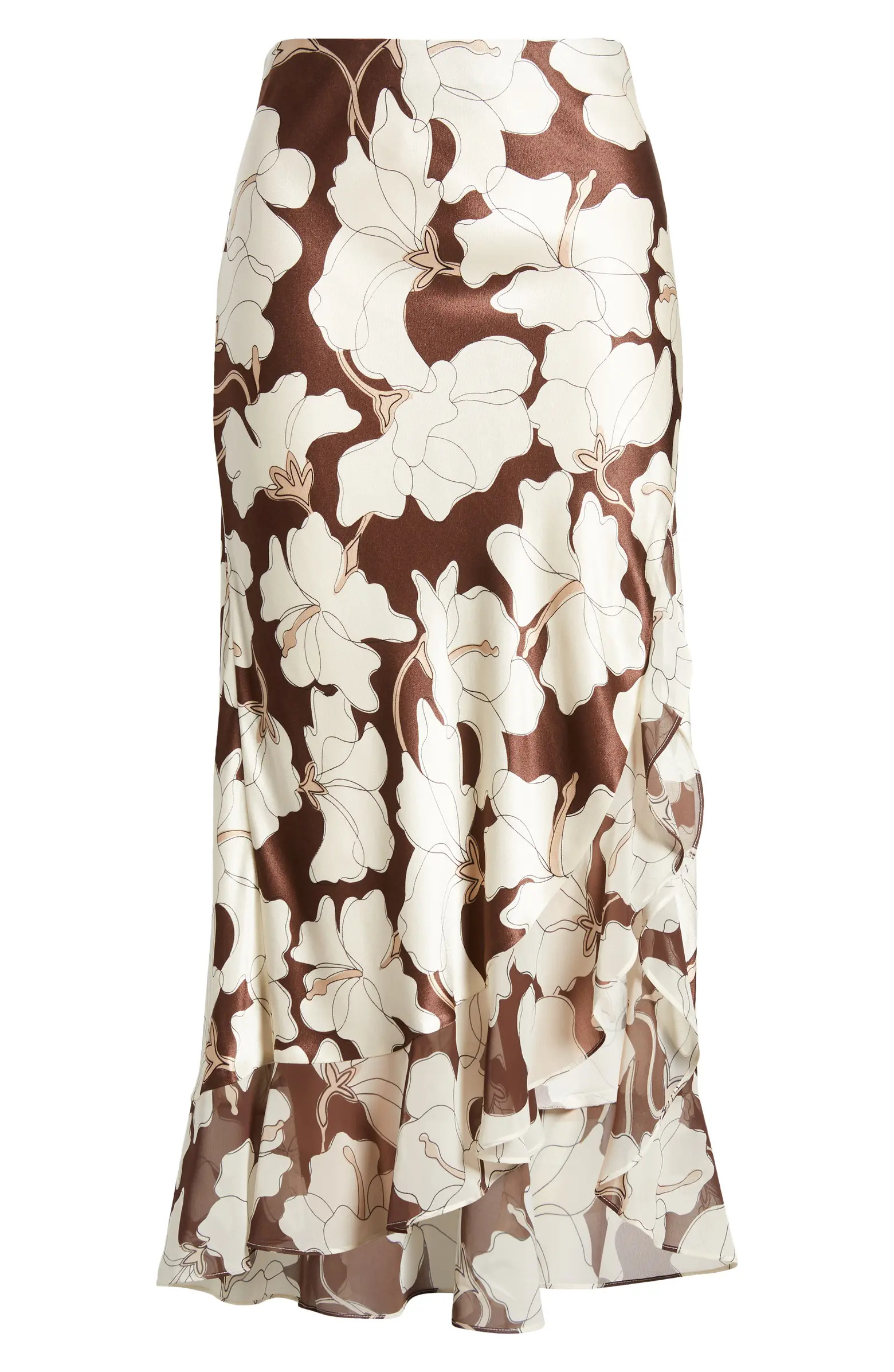 Rails Adia Floral Satin Slip Skirt | Nordstrom | Nordstrom