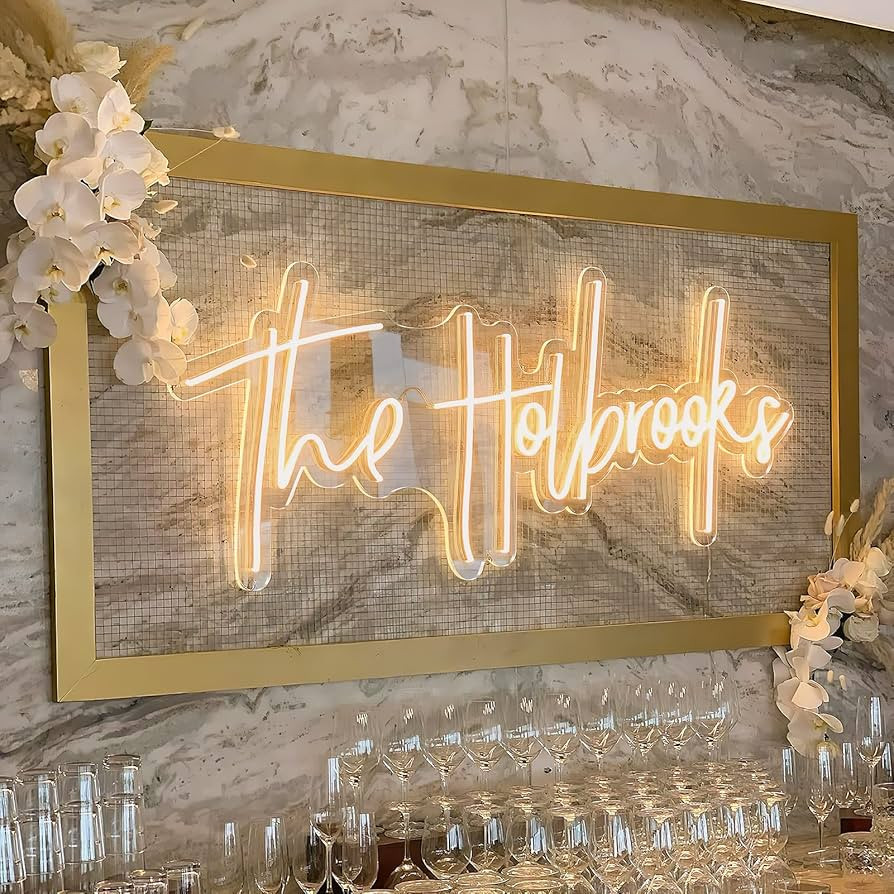 MOLCOVEX Custom Neon Signs for Wall Decor, Personalized Neon Name Lights for Wedding Bedroom Home... | Amazon (US)