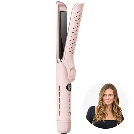 Wavytalk Airflow Styler Whirlwind Curl, Hair Straightener and Curler 2 in 1, Achieve One Pass Curl, Less Damage to Hair, Pink | Walmart (US)