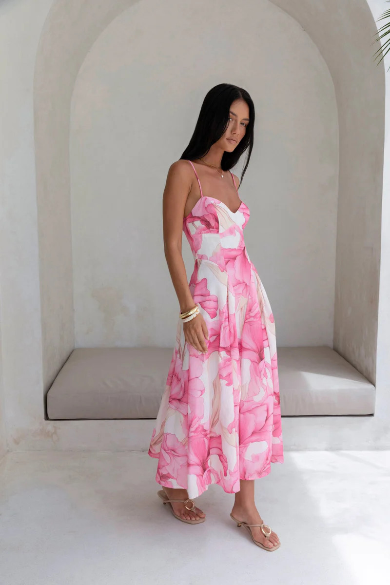 Moments With You Maxi Dress Pink | Fortunate One
